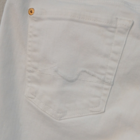 7 For All Mankind White Skinny Jeans - Picture 6 of 6